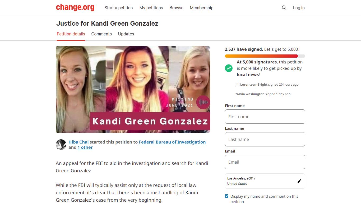 Petition · Justice for Kandi Green Gonzalez · Change.org